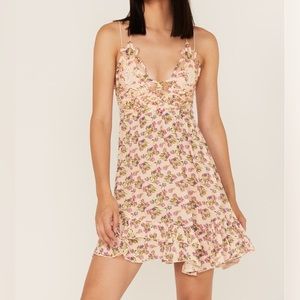 *NWT* Free People Women's Adella Floral Print Sleeveless Slip Dress